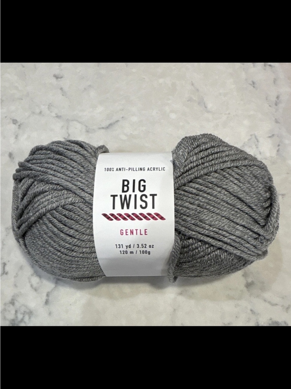 Big Twist Chunky Acrylic Yarn - Light Grey
